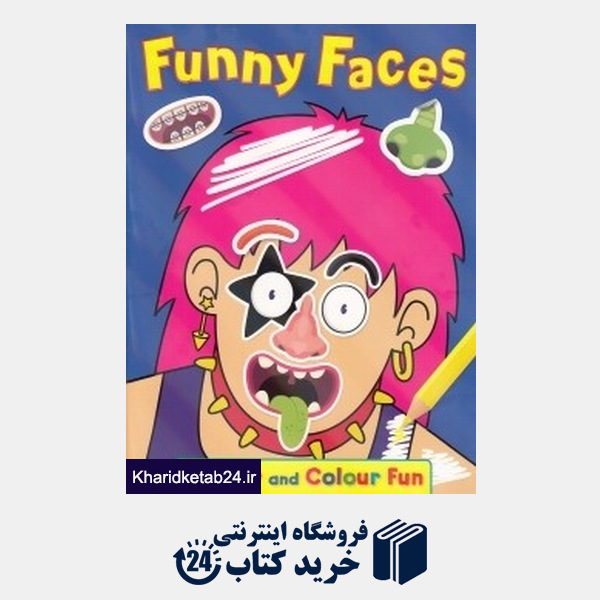 کتاب Funny Faces Sticker and Colour Fun 4490